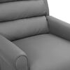 vidaXL Sillón de masaje de cuero sintético gris