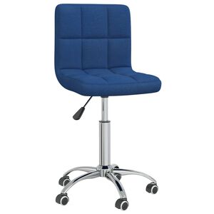 vidaXL Silla de comedor giratoria tela azul