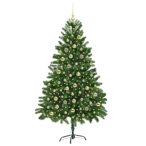 vidaXL &Aacute;rbol de Navidad con 300 LED con soporte Verde 180 cm PE