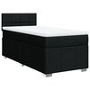 vidaXL Cama box spring con colch&oacute;n tela negro 100x200 cm