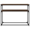 vidaXL Mesa consola madera de ingenier&iacute;a marr&oacute;n roble 100x35,5x75 cm