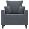 vidaXL Sillón de terciopelo gris oscuro 60 cm