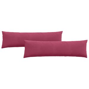 vidaXL Cojines de sof&aacute; 2 pcs Rojo vino 145 x 40 cm Tela de pana