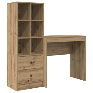 vidaXL Escritorio Roble artisan 125,5 x 40 x 127 cm 2 uds.
