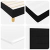 vidaXL Cama tipo Box Spring con colch&oacute;n Negro 200 x 80 cm Poli&eacute;ster