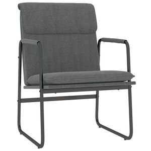 vidaXL Sill&oacute;n de relax tela gris oscuro 55x64x80 cm