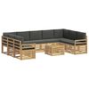 vidaXL Conjunto de sof&aacute;s de exterior 10 pcs Blanco y Antracita