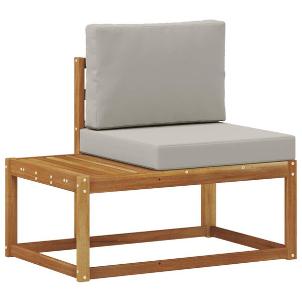 vidaXL Sof&aacute; de esquina exterior con coj&iacute;n 2 Pieza Gris Natural y Claro