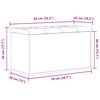 vidaXL Banco de almacenamiento Roble Negro 82 x 42 x 45 cm