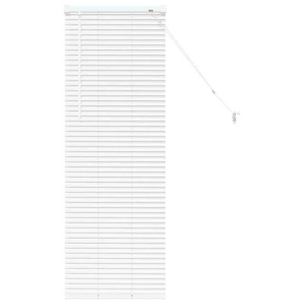 vidaXL Persiana para Ventana con cortinas Manual Blanco Aluminio