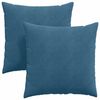 vidaXL Cojines de sof&aacute; 2 pcs Azul 60 x 60 cm Tela de pana