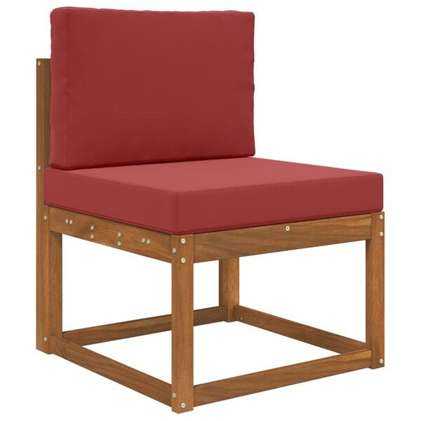 vidaXL Coj&iacute;n para sof&aacute; de exterior 2 pcs Rojo vino tinto Poli&eacute;ster