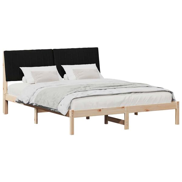 vidaXL Estructura de cama Marr&oacute;n 160 x 200 cm Madera de pino macizo