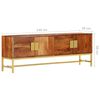 vidaXL Mueble para TV de madera maciza de acacia 140x30x50 cm