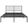 vidaXL Estructura cama sin colch&oacute;n con cabecero metal negro 140x190 cm