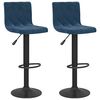 vidaXL Taburetes de cocina 2 unidades terciopelo azul
