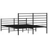 vidaXL Estructura cama sin colchón con estribo metal negro 120x190 cm
