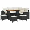 vidaXL Conjunto de sof&aacute;s de jard&iacute;n 9 uds. Negro rat&aacute;n sint&eacute;tico
