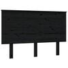 vidaXL Cabecero de cama madera maciza de pino negro 124x6x82,5 cm