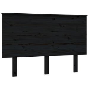 vidaXL Cabecero de cama madera maciza de pino negro 124x6x82,5 cm