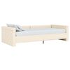 vidaXL Sof&aacute; cama con colch&oacute;n USB de tela crema 90x200 cm
