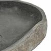vidaXL Lavabo ovalado piedra de r&iacute;o (45-53)x(34-41) cm