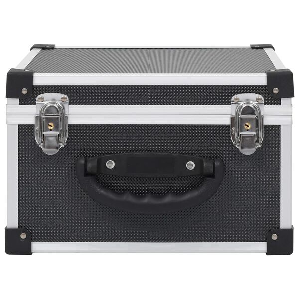 vidaXL Maletín para 40 CD aluminio y ABS negro