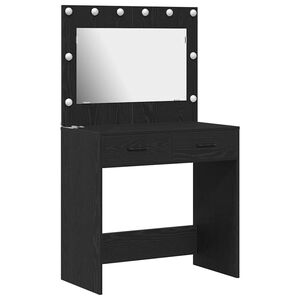 vidaXL Mesa Tocador Roble Negro 78,5 x 41 x 135 cm