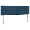 vidaXL Cama box spring con colch&oacute;n terciopelo azul oscuro 140x200 cm