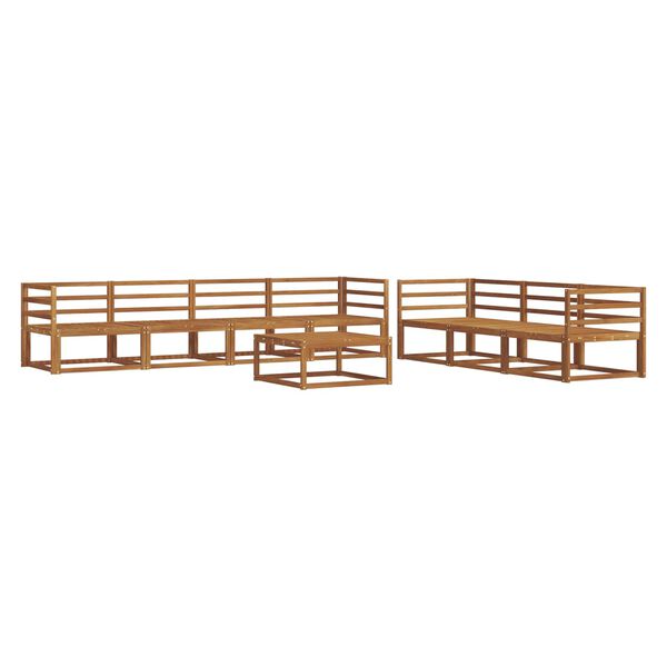 vidaXL Conjunto de sof&aacute;s de exterior 8 pcs Natural