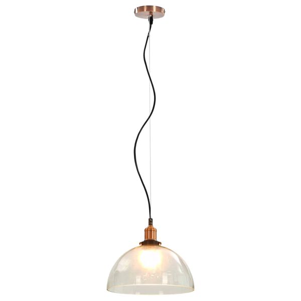 vidaXL L&aacute;mparas de techo 2 unidades redondas transparente 30 cm E27