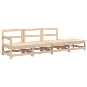 vidaXL Juego de muebles de jard&iacute;n 4 piezas madera maciza de pino