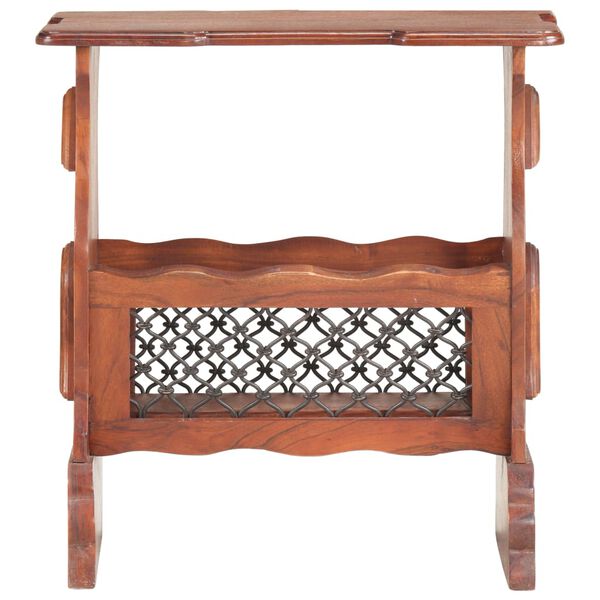 vidaXL Revistero de madera maciza de acacia 50x30x53 cm