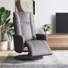 vidaXL Sill&oacute;n reclinable de masaje con reposapi&eacute;s cuero sint&eacute;tico gris