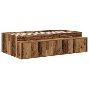 vidaXL Estructura de cama con caj&oacute;n Madera Vieja 90 x 200 cm