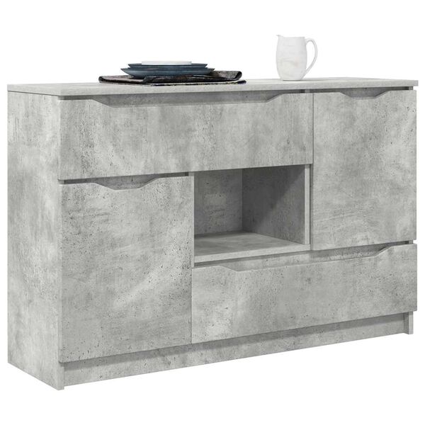 vidaXL Vitrina Gris Concreto 100 x 30 x 65,6 Madera contrachapada