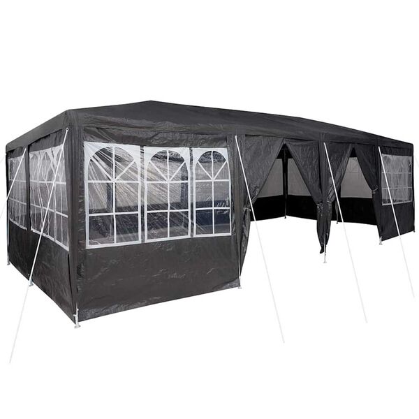 vidaXL Carpa de Fiesta Antracita y Blanco 800 x 400 x 266 cm