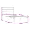 vidaXL Estructura de cama sin colchón metal roble Sonoma 90x200 cm