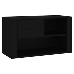 vidaXL Mueble zapatero madera contrachapada negro 80x35x45 cm