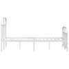 vidaXL Estructura cama sin colch&oacute;n con estribo metal blanco 120x200 cm