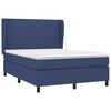 vidaXL Cama box spring con colch&oacute;n tela azul 140x190 cm