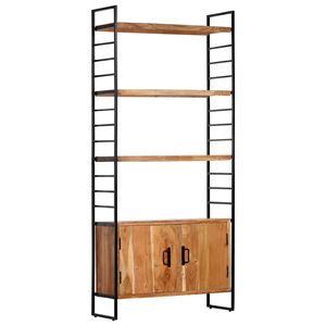 vidaXL Estanter&iacute;a de 4 niveles madera maciza de acacia 80x30x180 cm
