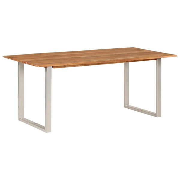 vidaXL Mesa de comedor de madera maciza de acacia 180x90x76 cm
