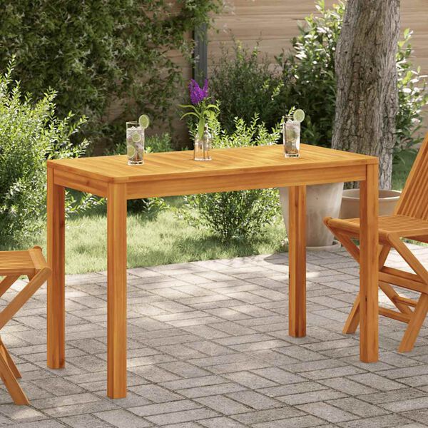 vidaXL Mesa de comedor de jard&iacute;n madera maciza de acacia 110x55x75 cm