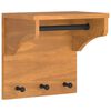vidaXL Perchero de pared SANDNES madera maciza pino 43x30x42cm