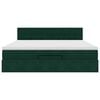 vidaXL Estructura de cama otomana con colch&oacute;n verde oscuro 180x200 cm