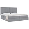vidaXL Cama con almacenamiento y colch&oacute;n Gris Claro 200 x 200 cm