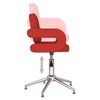 vidaXL Sillas de comedor giratorias 4 uds cuero sint&eacute;tico rojo tinto