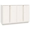 vidaXL Aparador de madera maciza de pino blanco 120x35x80 cm