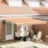 vidaXL Toldo Retr&aacute;ctil Manual Amarillo y Naranja 400 x 300 cm